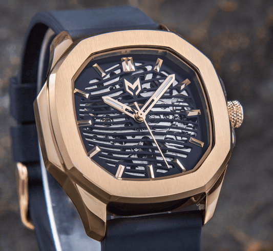 Rose Gold Founders Edition - Skeleton Watch - Stand